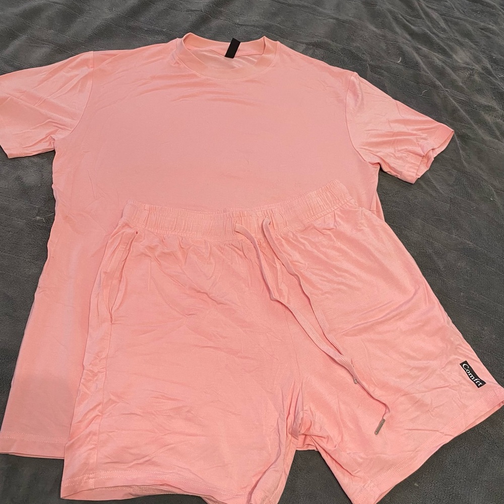Pink T-Shirt and Shorts Set